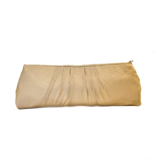 Nitebags Metallic Gold Fabric Clutch - NWOT - Picture 1 of 9